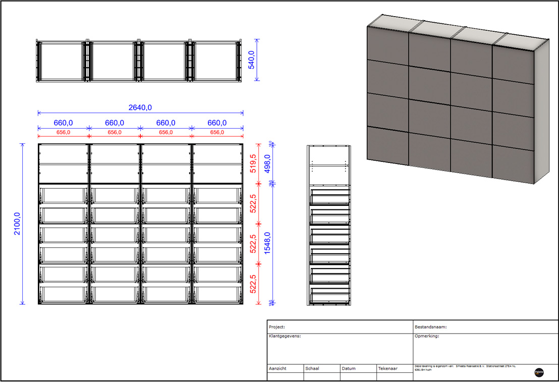 werktekening 3d software interieurbouw